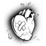 Dibujo para colorear Dibujo De Corazon Lastimado Y Roto Para Pintar Y Colorear
