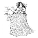 Dibujo para colorear Dibujo De Gorda Cantante De Opera Para Pintar Y Colorear