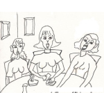 Dibujo para colorear Dibujo De 3 Amigas Refaccionando Para Pintar Y Colorear