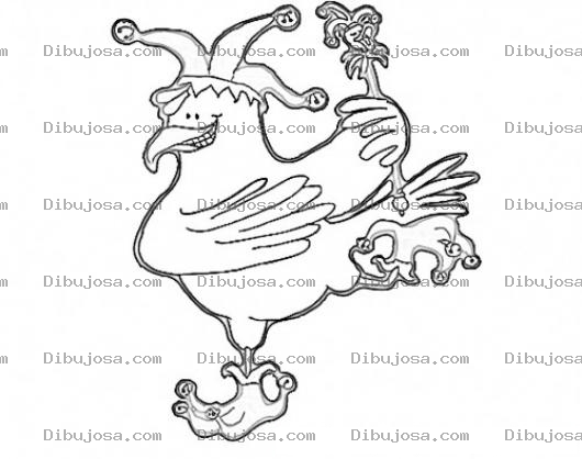 Dibujo para colorear Dibujo De Pichon Bufon Para Pintar Y Colorear Paloma Bufona