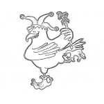 Dibujo para colorear Dibujo De Pichon Bufon Para Pintar Y Colorear Paloma Bufona