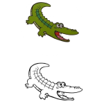 Dibujo para colorear Colorear un lagarto