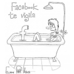 Dibujo para colorear Facebook Te Vigila Dibujo De Facebook En La Tina Para Pintar Y Colorear