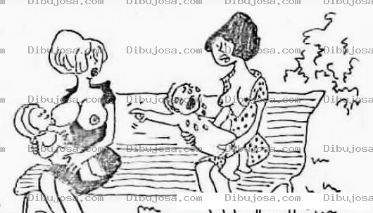 Dibujo para colorear A Que Edad Comienza La Envidia Dibujo De Bebe Deseando Pechos Grandes Para Pintar Y Colorear