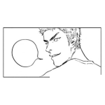 Dibujo para colorear Dibujo De Hombre Diciendo Algo Para Pintar Y Colorear Globo De Platica