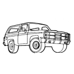 Dibujo para colorear Dibujo De Suburban Vieja Para Pintar Y Colorear