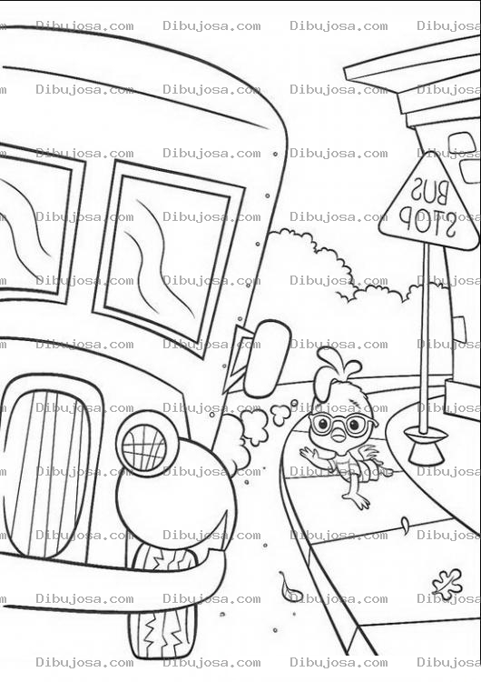 Dibujo para colorear Dibujo De Parada De Bus Para Pintar Y Colorear