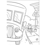 Dibujo para colorear Dibujo De Parada De Bus Para Pintar Y Colorear