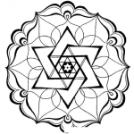 Dibujo para colorear Mandalas Para Colorear Estrella De David De 6 Picos
