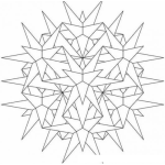 Dibujo para colorear Mandalas Para Colorear De Estrellas 3d
