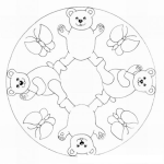 Dibujo para colorear Mandalas Para Colorear De Ositos