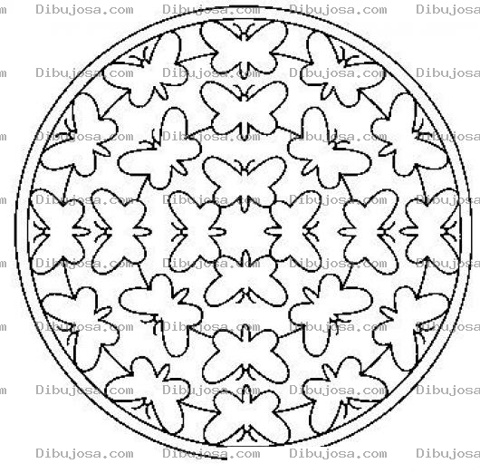 Dibujo para colorear Mandalas Para Colorear Maripositas