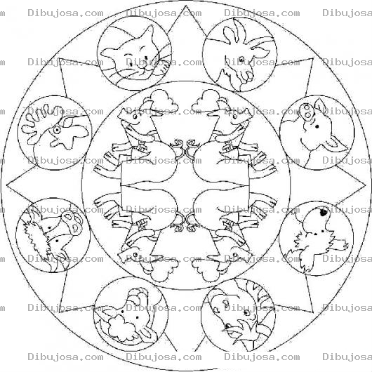 Dibujo para colorear Mandalas Para Colorear Animalitos De Granja