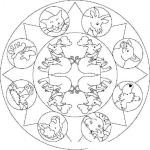 Dibujo para colorear Mandalas Para Colorear Animalitos De Granja