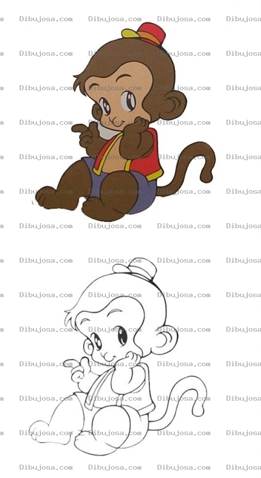 Dibujo para colorear Colorear monito simpatico