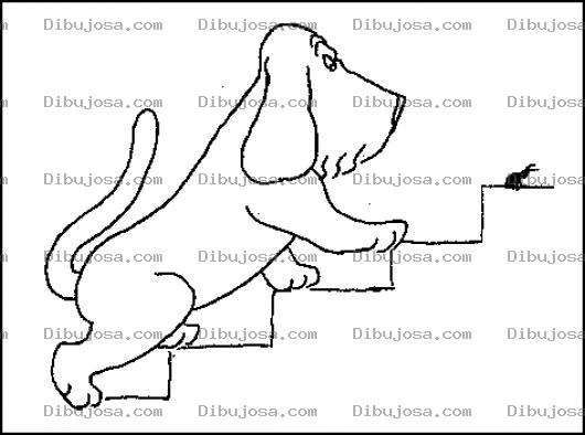 Dibujo para colorear Dibujo De Perro Subiendo Gradas Para Pintar Y Colorear