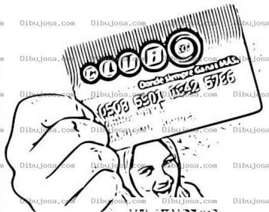 Dibujo para colorear Dibujo De Chica Con Tarjeta Del Club Bi Para Pintar Y Colorear