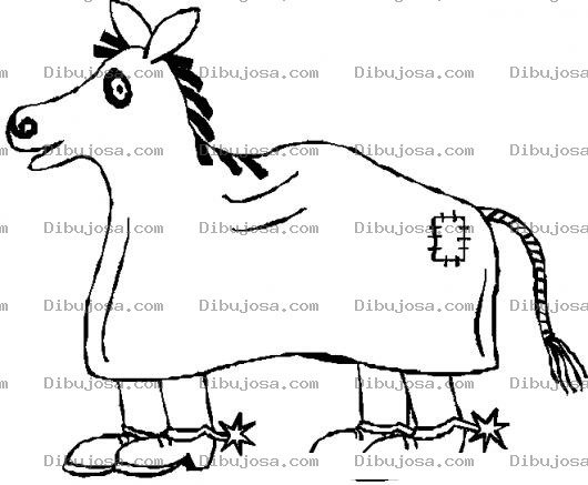 Dibujo para colorear Disfraz De Caballo Para Pintar Y Colorear