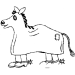 Dibujo para colorear Disfraz De Caballo Para Pintar Y Colorear
