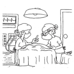 Dibujo para colorear Dibujo De Medicos Cirujanos Operando Para Pintar Y Colorear