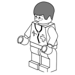 Dibujo para colorear Dibujo De Muneco Medico Doctor De Juguetes De Lego Para Pintar Y Colorear