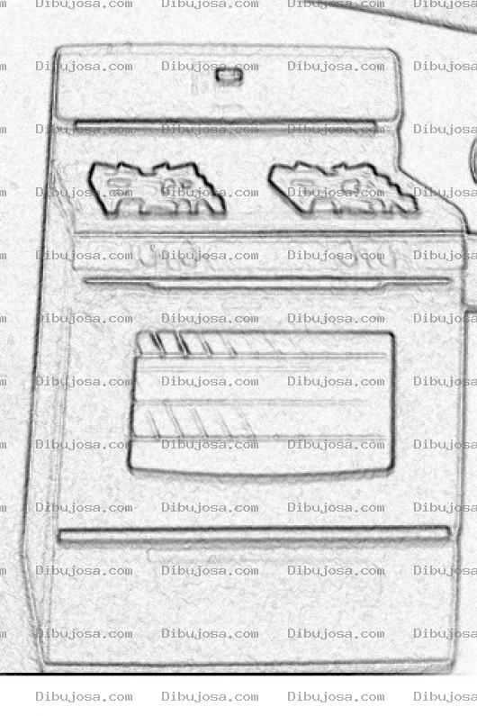 Dibujo para colorear Estufa De Gas Para Colorear Y Pintar