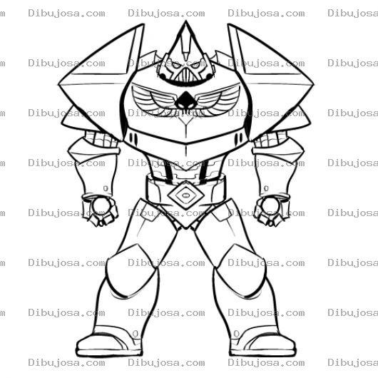Dibujo para colorear Dibujo De Robot Con Alas De Paracaidista Ara Pintar Y Colorear