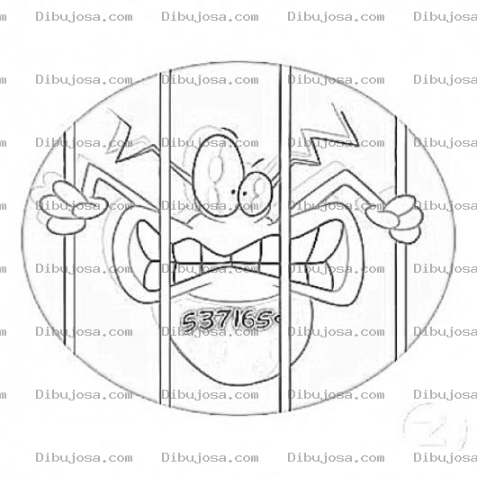 Dibujo para colorear Dibujo De Virus En La Carcel Para Pintar Y Colorear