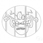 Dibujo para colorear Dibujo De Virus En La Carcel Para Pintar Y Colorear