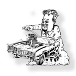 Dibujo para colorear Dibujo De Carro Miniatura De Carreras Con Palanca Externa Para Pintar Y Colorear