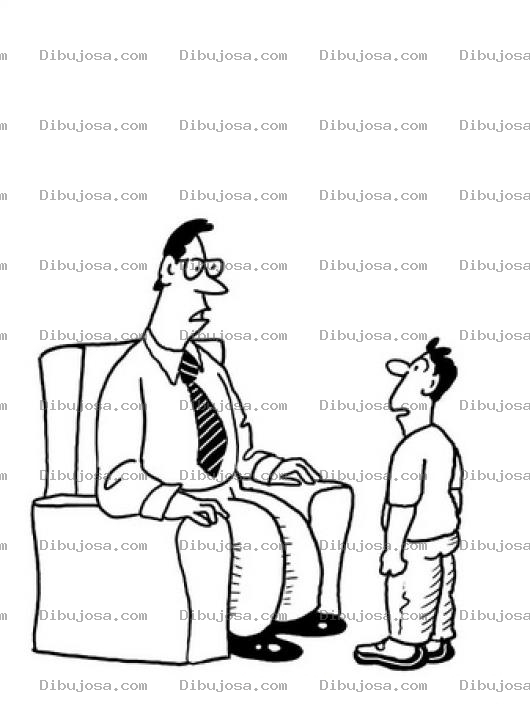 Dibujo para colorear Dibujo De Hijo Pidiendo Permiso A Su Papa Para Pintar Y Colorear