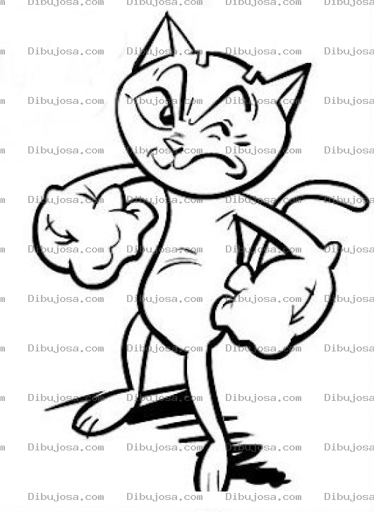 Dibujo para colorear Dibujo Del Gato De Popeye Para Pintar Y Colorear