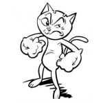 Dibujo para colorear Dibujo Del Gato De Popeye Para Pintar Y Colorear