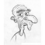 Dibujo para colorear Dibujo De Viejo Feo Cara De Chompipe Para Pintar Y Colorear