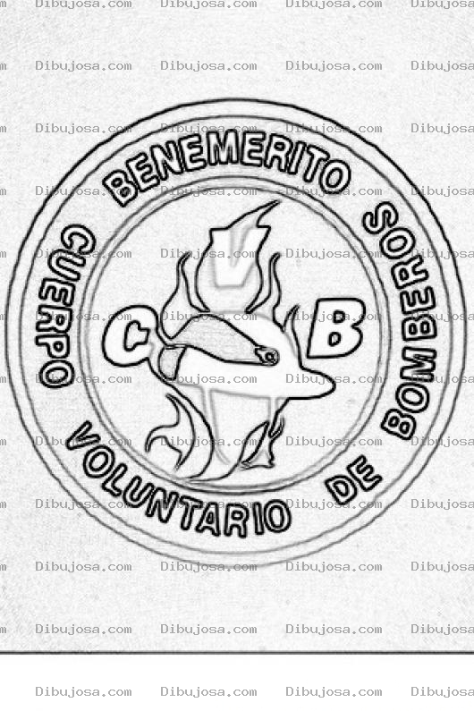 Dibujo para colorear Colorear Logo De Los Bomberos Voluntarios De Guatemala