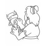 Dibujo para colorear Dibujo De Enfermera Tomando La Presion Arterial A Un Paciente Para Pintar Y Colorear
