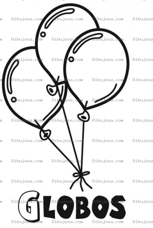 Dibujo para colorear Colorear Globos