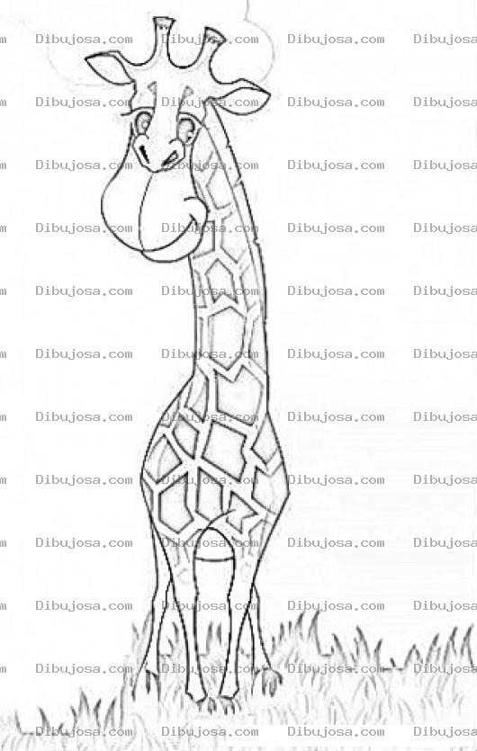Dibujo para colorear Jirafita Timida Dibujo De Jirafa Chiviada Para Pintar Y Colorear