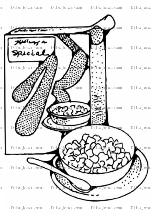 Dibujo para colorear Dibujokellogs Para Pintar Y Colorear Caja De Corn Flakes De Kellogs Confleics