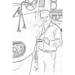 Dibujo para colorear Luis Ricardo Gonzalez Cabrera Gerente Administrativo De Movitsa Dibujo De Transportista Parado A La Par De Un Cabezal Para Pintar Y Colorear