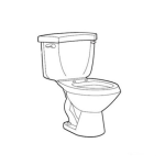Dibujo para colorear Dibujo De Inhodoro Sin Tapadera Para Pintar Y Colorear Retrete Sin Tapa