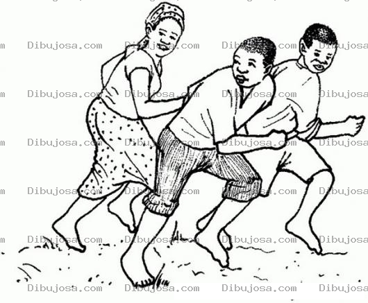 Dibujo para colorear Dibujo De Negritos Esclavos Corriendo Y Escapando De La Esclavitud Para Pintar Y Colorear Apartheid Y Libertad No Al Racismo