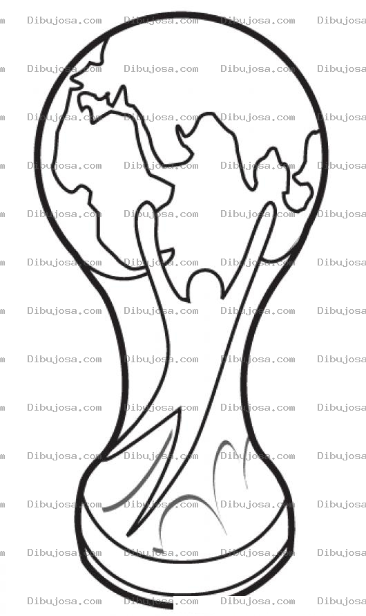 Dibujo para colorear Dibujo De La Copa Del Mundo Para Pintar Y Colorear El Trofeo Del Mundial De Futbol Worldcup