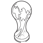 Dibujo para colorear Dibujo De La Copa Del Mundo Para Pintar Y Colorear El Trofeo Del Mundial De Futbol Worldcup