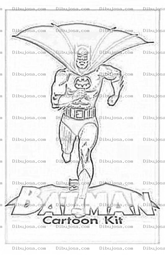 Dibujo para colorear Batman Cartoon Kit Dibujo De Batman Corriendo Para Pintar Y Colorear