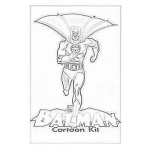 Dibujo para colorear Batman Cartoon Kit Dibujo De Batman Corriendo Para Pintar Y Colorear