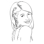 Dibujo para colorear Dibujo De Paris Hilton Para Pintar Y Colorear