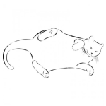 Dibujo para colorear Dibujo De Gato Gordo Para Pintar Y Colorear