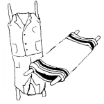 Dibujo para colorear Como Hacer Una Camilla Dibujo De Una Idea Para Fabricar Una Camilla Con Dos Palos Y Dos Camisas Para Pintar Y Colorear