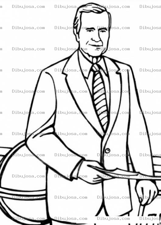 Dibujo para colorear Colorear a George Bush